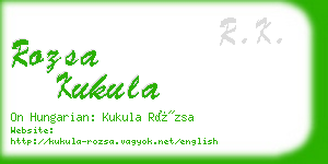 rozsa kukula business card